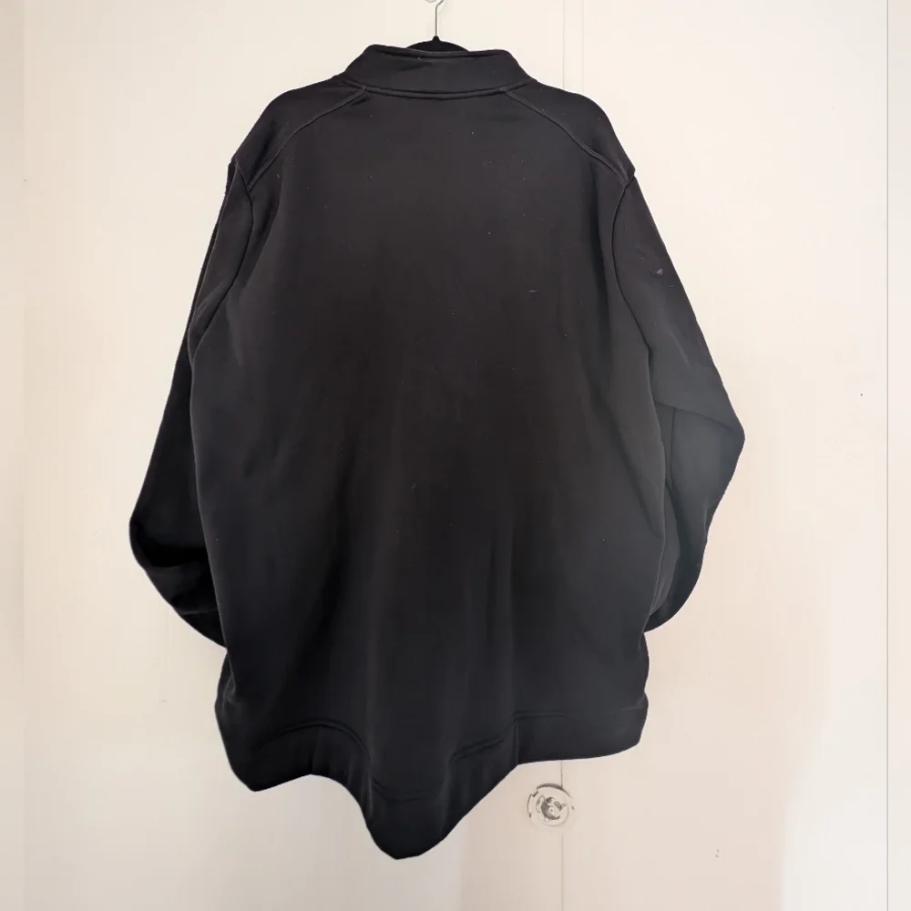 Adidas Golf Black Performance Jacket with Hood and Full-Length Zipper